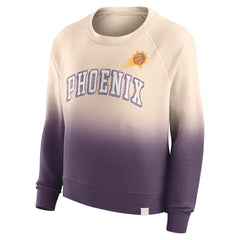Fanatics - Phoenix Suns Women's Lounge Arch Raglan Pullover Sweatshirt - Tan/Purple