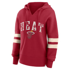 Fanatics - Miami Heat Women's Bold Move Dolman V-Neck High Hip Hoodie - Red