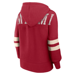 Fanatics - Miami Heat Women's Bold Move Dolman V-Neck High Hip Hoodie - Red