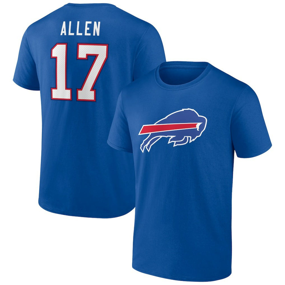 Josh Allen Buffalo Bills Icon Player Name & Number T-Shirt Royal - NFL