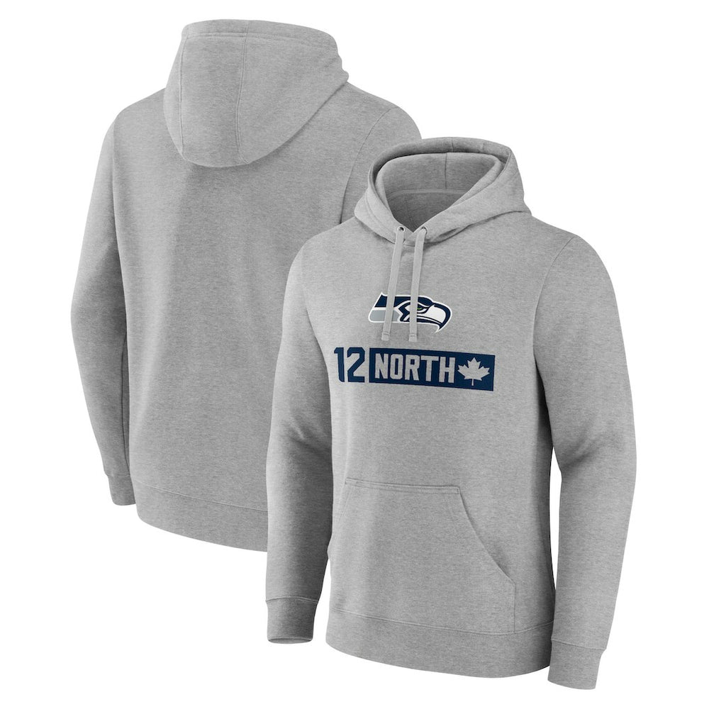 Seattle Seahawks 12 North Pullover Hoodie Gray - NFL