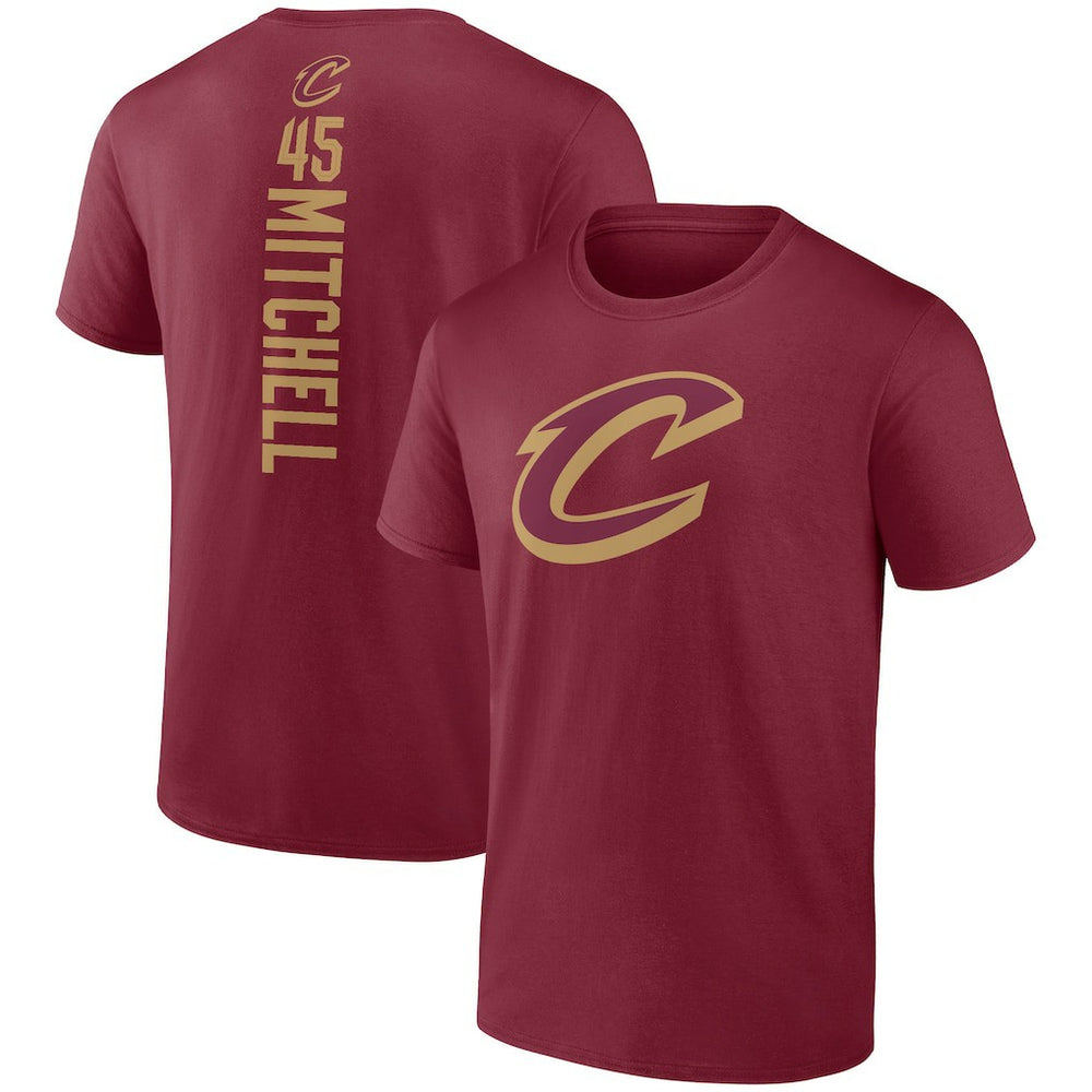 NBA - Donovan Mitchell Cleveland Cavaliers Playmaker Team Name & Number T-Shirt - Wine