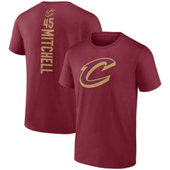 NBA - Donovan Mitchell Cleveland Cavaliers Playmaker Team Name & Number T-Shirt - Wine