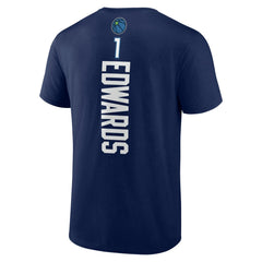 NBA - Anthony Edwards Minnesota Timberwolves Playmaker Team Name & Number T-Shirt - Navy