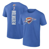 NBA - Chet Holmgren Oklahoma City Thunder Playmaker Team Name & Number T-Shirt - Blue