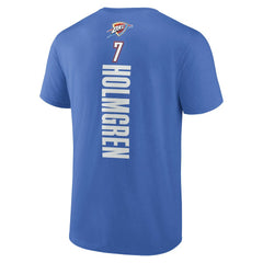 NBA - Chet Holmgren Oklahoma City Thunder Playmaker Team Name & Number T-Shirt - Blue