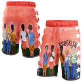 Fanatics - Brooklyn Nets NBA & KidSuper Studios Unisex Hometown Shorts - Black
