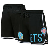 NBA - Brooklyn Nets Pro Standard Washed Neon Shorts - Black
