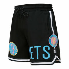NBA - Brooklyn Nets Pro Standard Washed Neon Shorts - Black