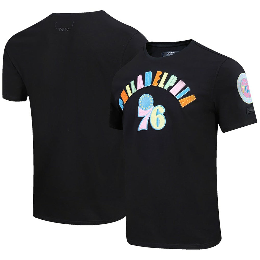 NBA - Philadelphia 76ers Pro Standard Washed Neon T-Shirt - Black