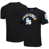 NBA - Philadelphia 76ers Pro Standard Washed Neon T-Shirt - Black