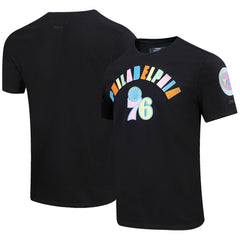 NBA - Philadelphia 76ers Pro Standard Washed Neon T-Shirt - Black