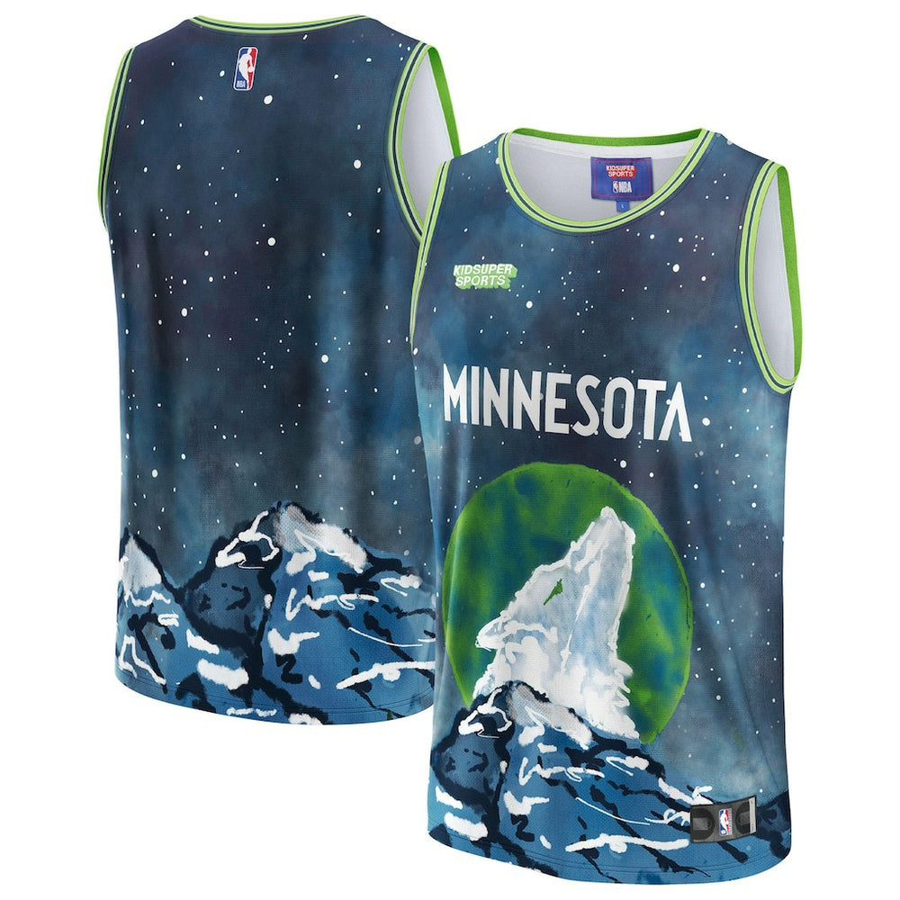 Fanatics - Minnesota Timberwolves NBA & KidSuper Studios Unisex Hometown Jersey - Blue