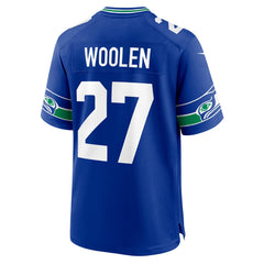 Tariq Woolen Seattle Seahawks Throwback Player Game Jersey Royal - Nike