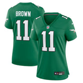 A.J. Brown Philadelphia Eagles Women's Player Jersey Kelly Green - Nike