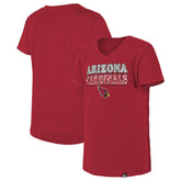 Arizona Cardinals New Era Girls Youth Reverse Sequin V-Neck T-Shirt Cardinal - NFL
