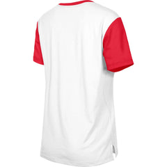 Tampa Bay Buccaneers New Era Women's Third Down Colorblock T-Shirt White/Red - NFL