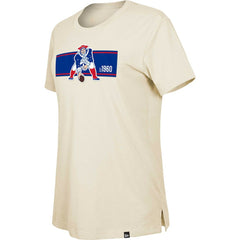 New England Patriots New Era Women's Third Down Historic T-Shirt Tan - NFL