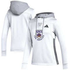 Los Angeles Kings - adidas Women's Refresh Skate Lace AEROREADY Pullover Hoodie White