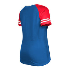 Buffalo Bills New Era Women's Raglan Lace-Up T-Shirt Royal - NFL