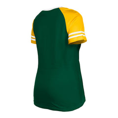 Green Bay Packers New Era Women's Raglan Lace-Up T-Shirt Green - NFL