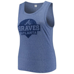 Atlanta Braves Soft as a Grape Women's Plus Size High Neck Tri-Blend Tank Top Sale
