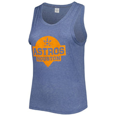 Houston Astros Soft as a Grape Women's Plus Size High Neck Tri-Blend Tank Top Clearance