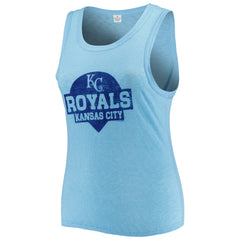 Kansas City Royals Soft as a Grape Women's Plus Size High Neck Tri-Blend Tank Top discount