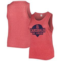 St. Louis Cardinals Soft as a Grape Women's Plus Size High Neck Tri-Blend Tank Top for sale