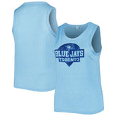 Toronto Blue Jays Soft as a Grape Women's Plus Size High Neck Tri-Blend Tank Top Sale