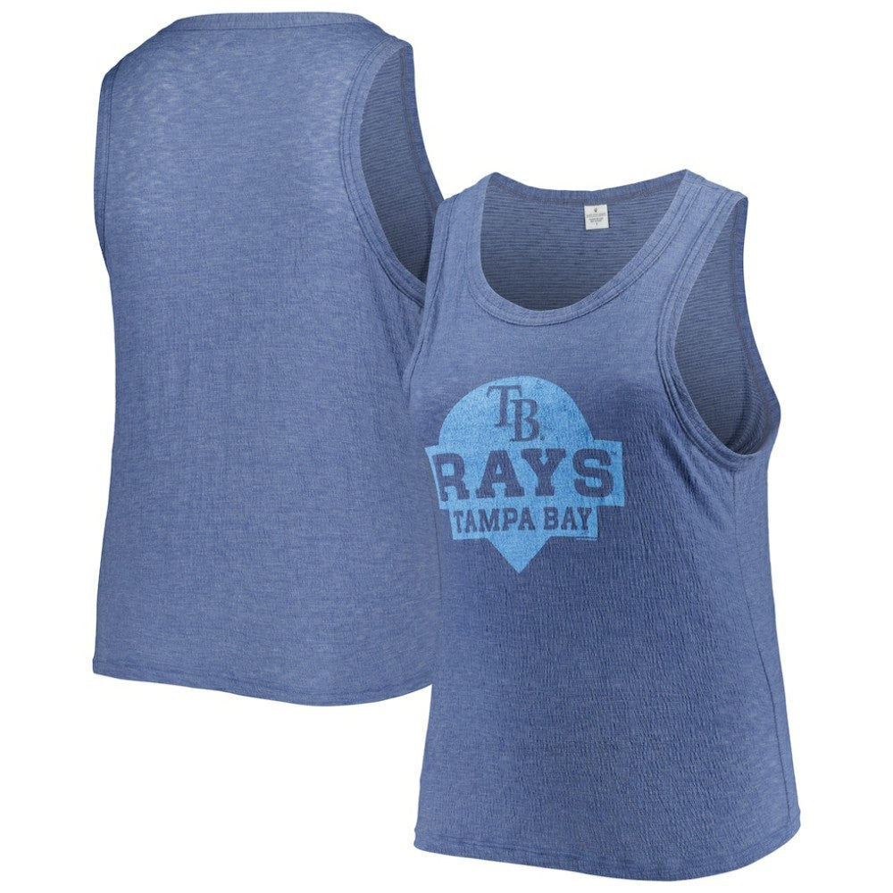 Tampa Bay Rays Soft as a Grape Women's Plus Size High Neck Tri-Blend Tank Top Online