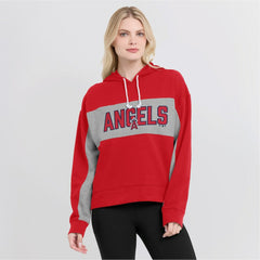Los Angeles Angels Fanatics Women's Filled Stat Sheet Pullover Hoodie Clearance