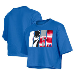 New Era - Philadelphia 76ers Women's Cropped T-Shirt - Royal
