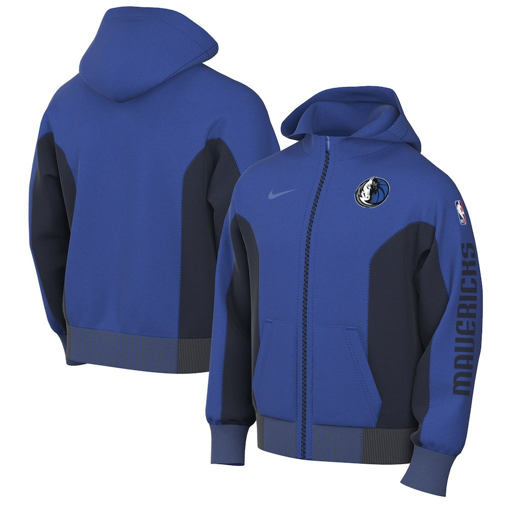 Nike - Dallas Mavericks 2023/24 Authentic Showtime Full-Zip Hoodie - Blue