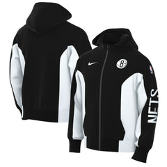Nike - Brooklyn Nets 2023/24 Authentic Showtime Full-Zip Hoodie - Black