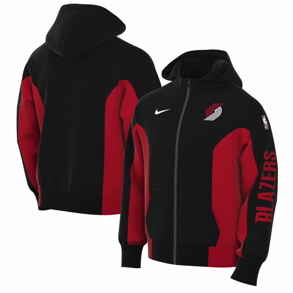 Nike - Portland Trail Blazers 2023/24 Authentic Showtime Full-Zip Hoodie - Black