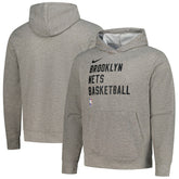 Nike - Brooklyn Nets Unisex 2023/24 Performance Spotlight On-Court Practice Pullover Hoodie - Heather Gray