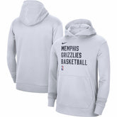 Nike - Memphis Grizzlies Unisex 2023/24 Performance Spotlight On-Court Practice Pullover Hoodie - White