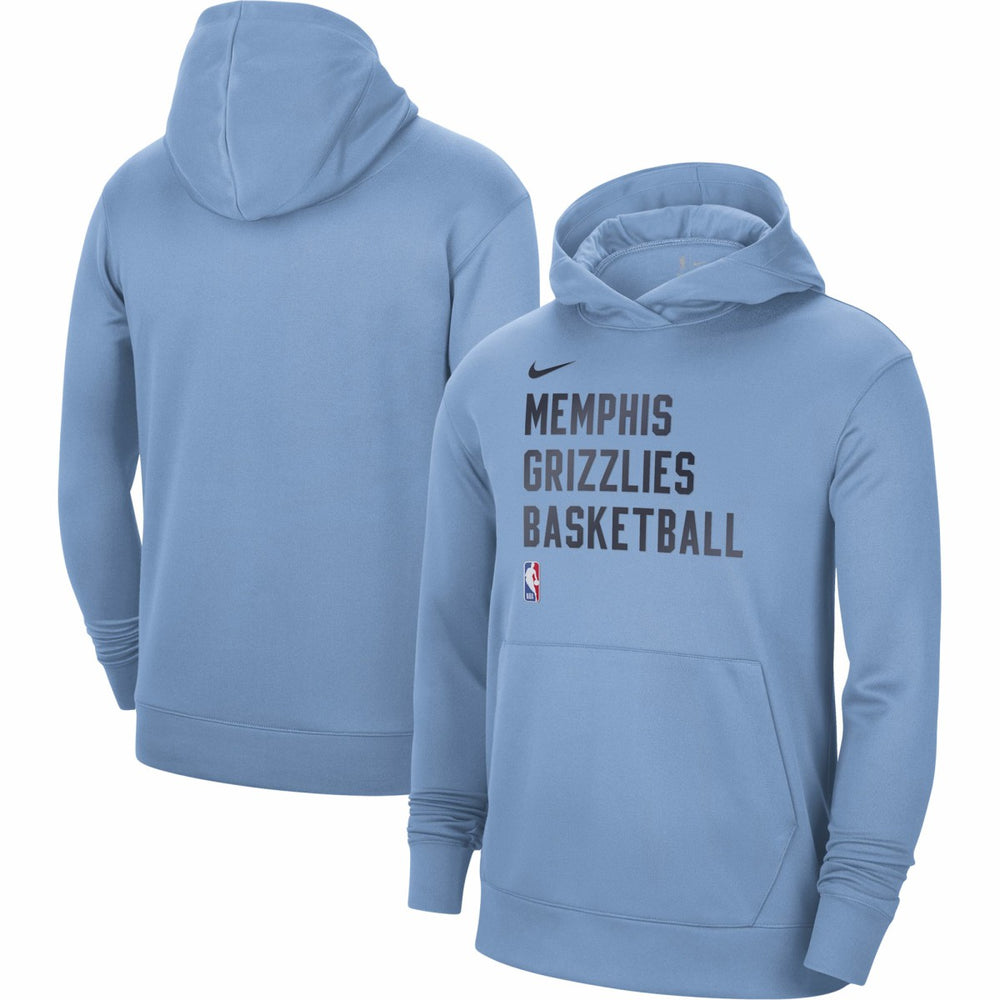 Nike - Memphis Grizzlies Unisex 2023/24 Performance Spotlight On-Court Practice Pullover Hoodie - Light Blue
