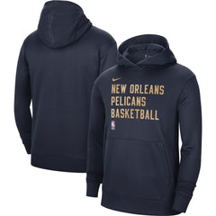 Nike - New Orleans Pelicans Unisex 2023/24 Performance Spotlight On-Court Practice Pullover Hoodie - Navy