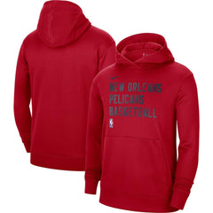 Nike - New Orleans Pelicans Unisex 2023/24 Performance Spotlight On-Court Practice Pullover Hoodie - Red