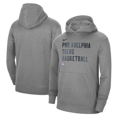 Nike - Philadelphia 76ers Unisex 2023/24 Performance Spotlight On-Court Practice Pullover Hoodie - Heather Gray