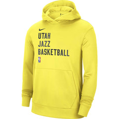 Nike - Utah Jazz Unisex 2023/24 Performance Spotlight On-Court Practice Pullover Hoodie - Yellow