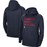 Nike - Washington Wizards Unisex 2023/24 Performance Spotlight On-Court Practice Pullover Hoodie - Navy