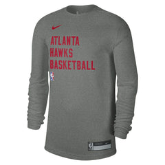 Nike - Atlanta Hawks Unisex 2023/24 Legend On-Court Practice Performance Long Sleeve T-Shirt - Heather Gray