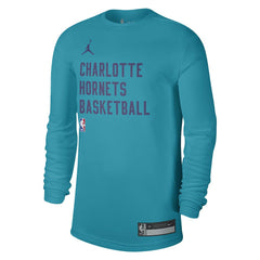 NBA - Charlotte Hornets Jordan Brand Unisex 2023/24 Legend On-Court Practice Long Sleeve T-Shirt - Teal