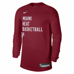 Nike - Miami Heat Unisex 2023/24 Legend On-Court Practice Long Sleeve T-Shirt - Red