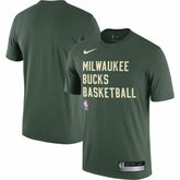 Nike - Milwaukee Bucks 2023/24 Sideline Legend Performance Practice T-Shirt - Hunter Green