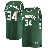 Fanatics - Giannis Antetokounmpo Milwaukee Bucks Big & Tall Fast Break Player Jersey - Hunter Green - Icon Edition