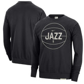 Nike - Utah Jazz 2023/24 Authentic Standard Issue Travel Performance Pullover Sweatshirt - Black
